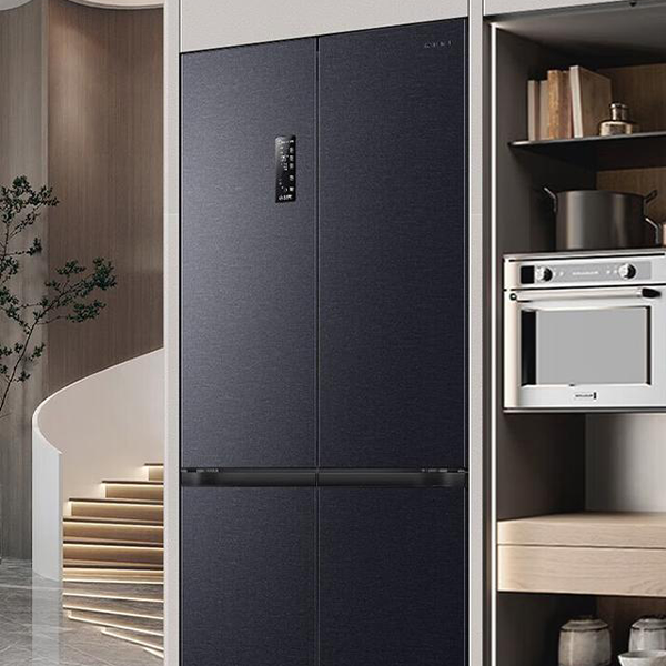 Black refrigerator panel